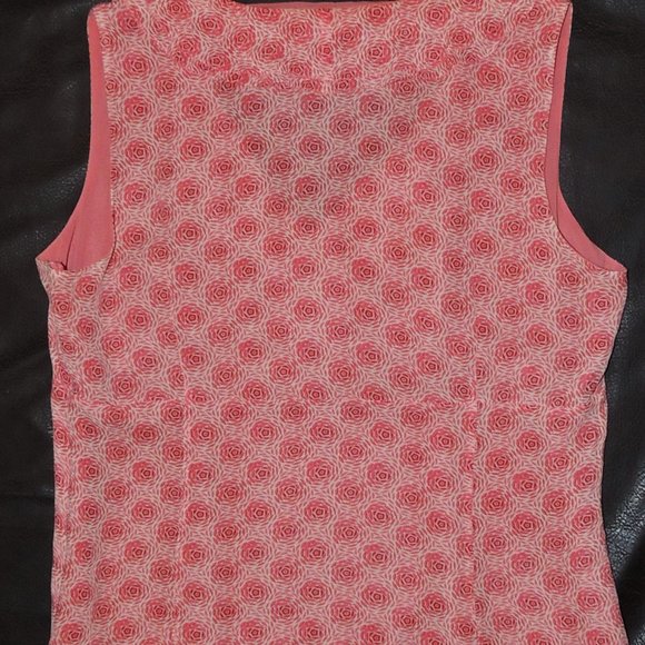 Ann Taylor Rosette Ruffle V-Neck Shell - Picture 3 of 3
